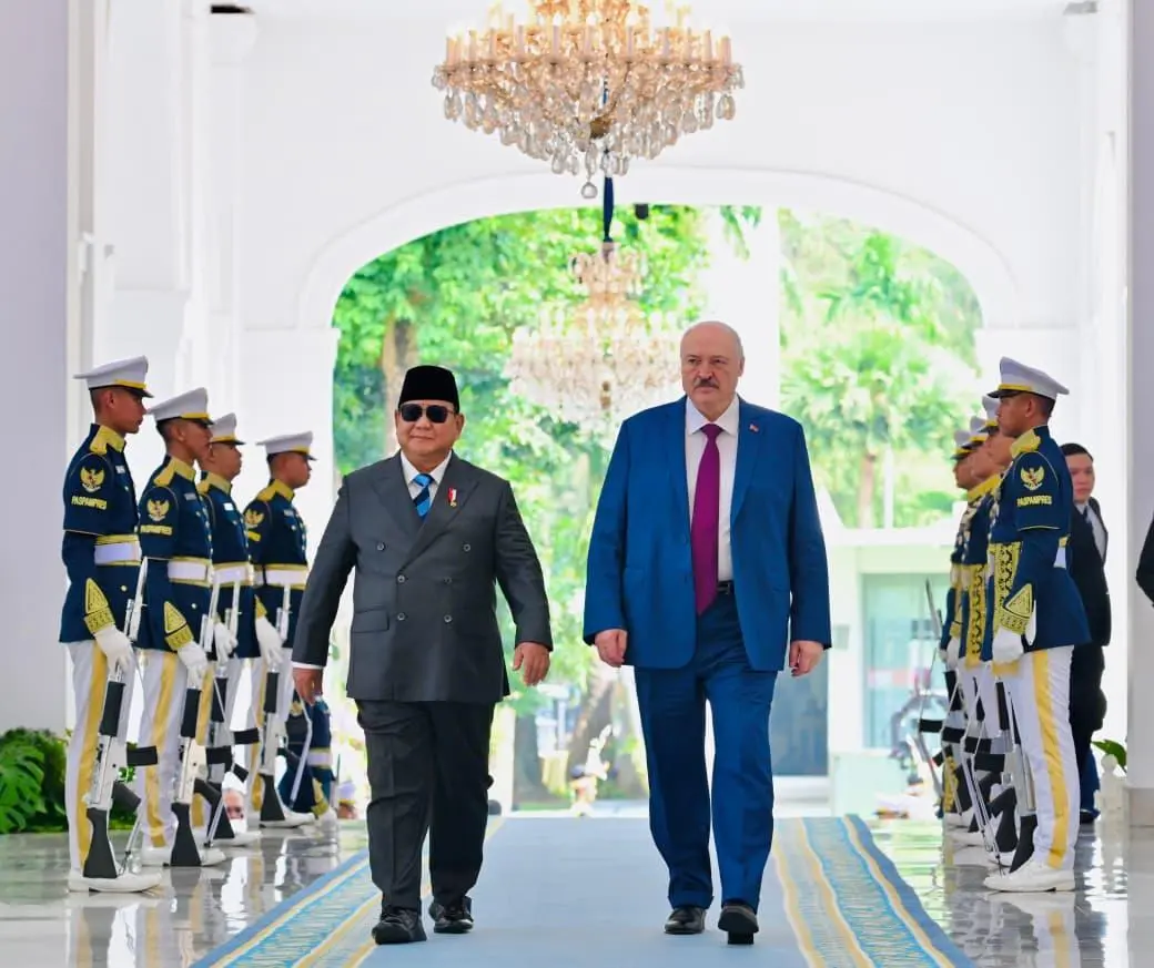 Presiden Prabowo Sambut Kunjungan Kenegaraan Presiden Belarus Aleksandr Lukashenko di Istana Merdeka