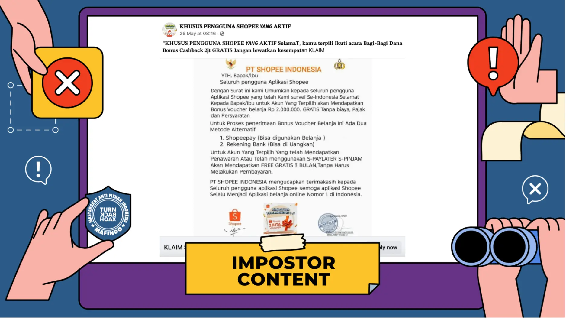 [PENIPUAN] Tautan Klaim Voucher Cashback dari Shopee