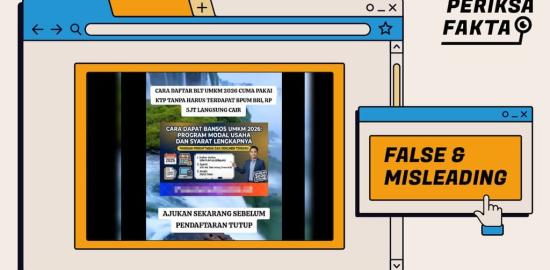 [HOAKS] Informasi Bantuan Langsung Tunai UMKM Rp5 Juta untuk Tahun 2026