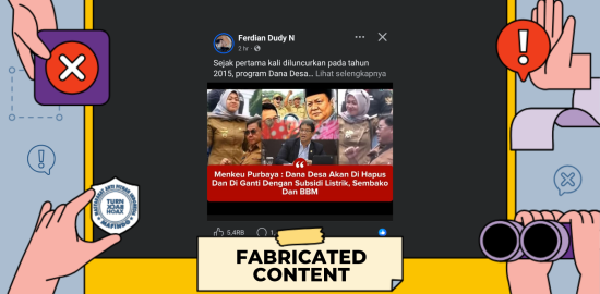 [SALAH] Klaim Menkeu Purbaya Hapus Dana Desa demi Subsidi Listrik dan Sembako