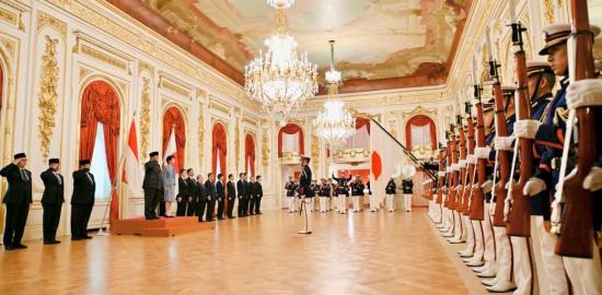 Presiden Prabowo Subianto Disambut Upacara Resmi oleh PM Jepang Sanae Takaichi di Istana Akasaka