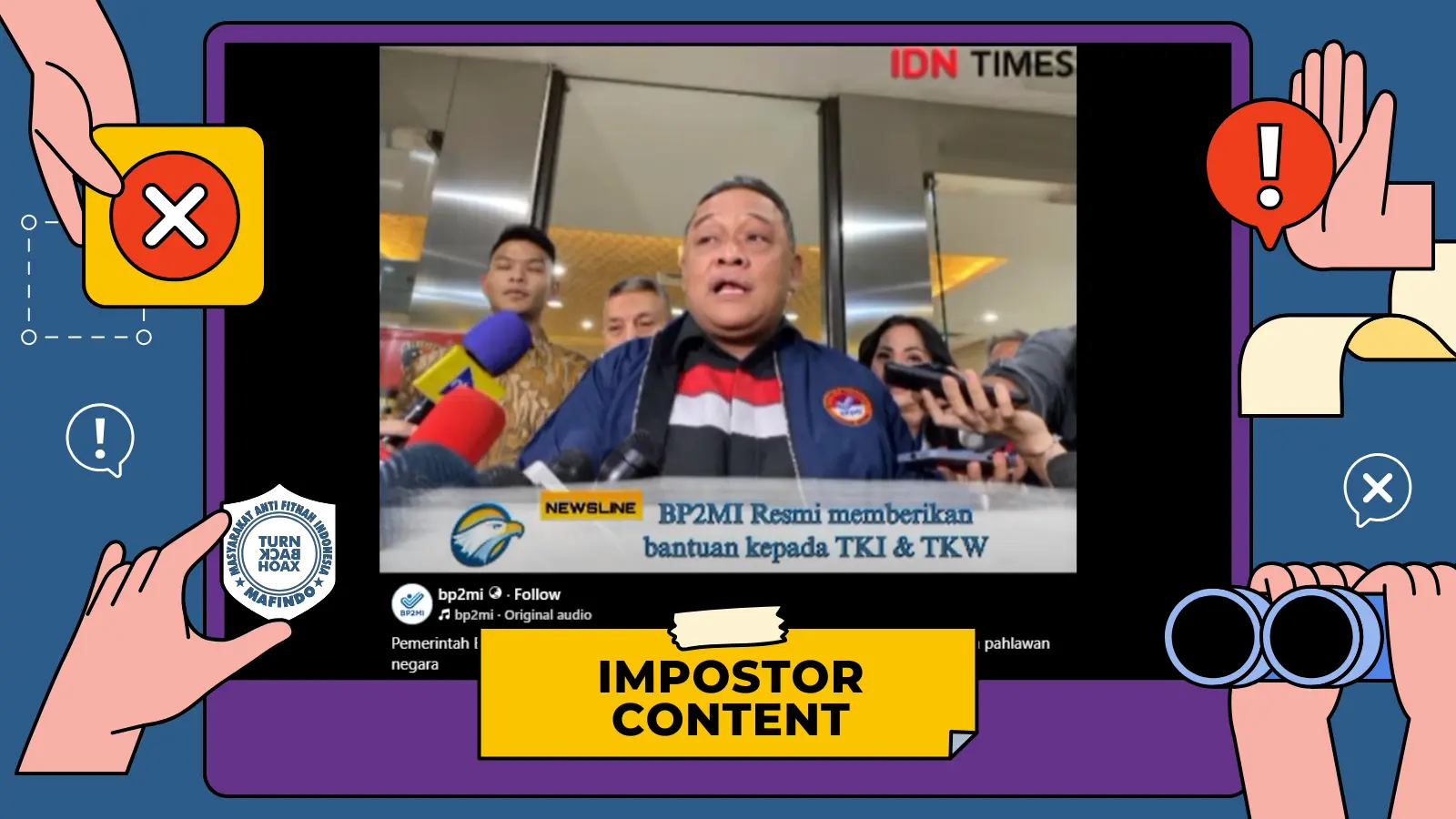 [PENIPUAN] Informasi Dana Bantuan Rp300 Juta dari BP2MI untuk Pekerja Migran adalah Hoaks