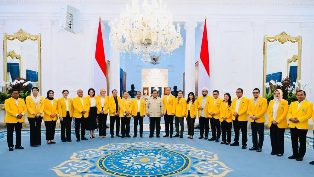 Prabowo Terima Pengurus DPP Partai Golkar di Istana Merdeka