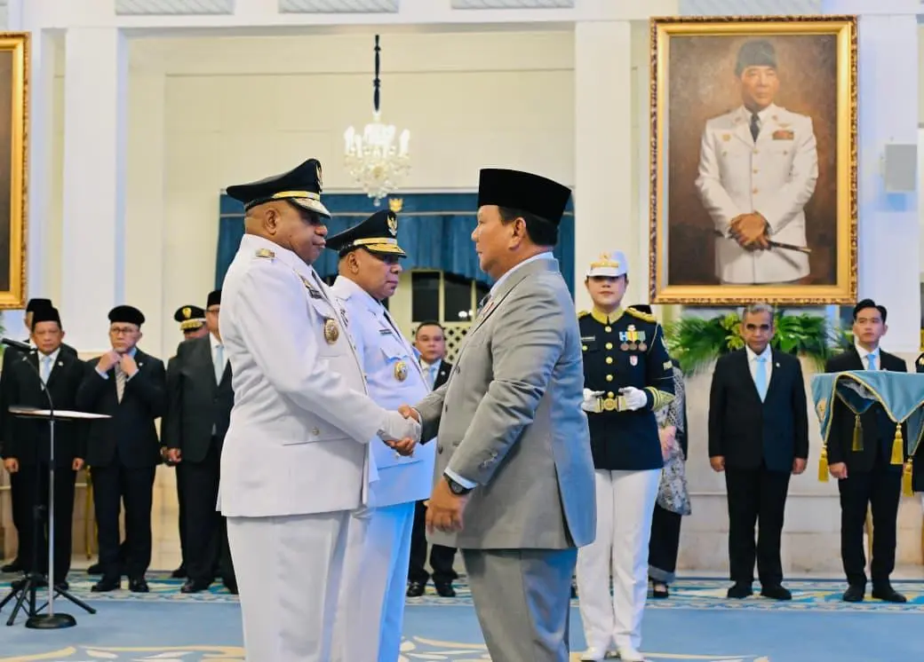 Presiden Prabowo lantik gubernur dan wakil gubernur Papua