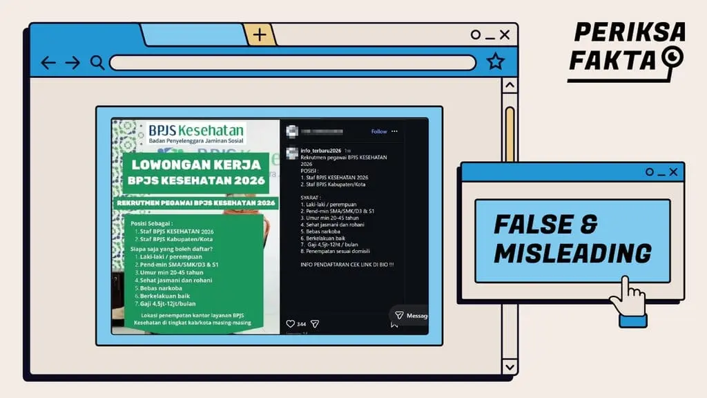 [HOAKS] Lowongan Kerja BPJS Kesehatan Tahun 2026 dengan Gaji Hingga Rp12 Juta