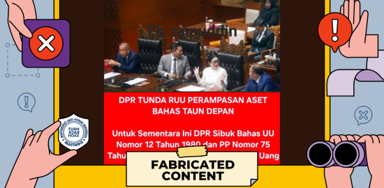 [SALAH] DPR Tunda Pembahasan RUU Perampasan Aset Demi Urusan Pensiun