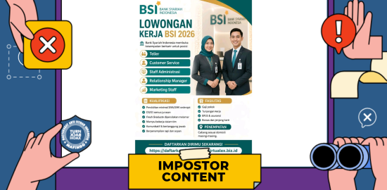 [PENIPUAN] Tautan Pendaftaran Lowongan Bank Syariah Indonesia 2026