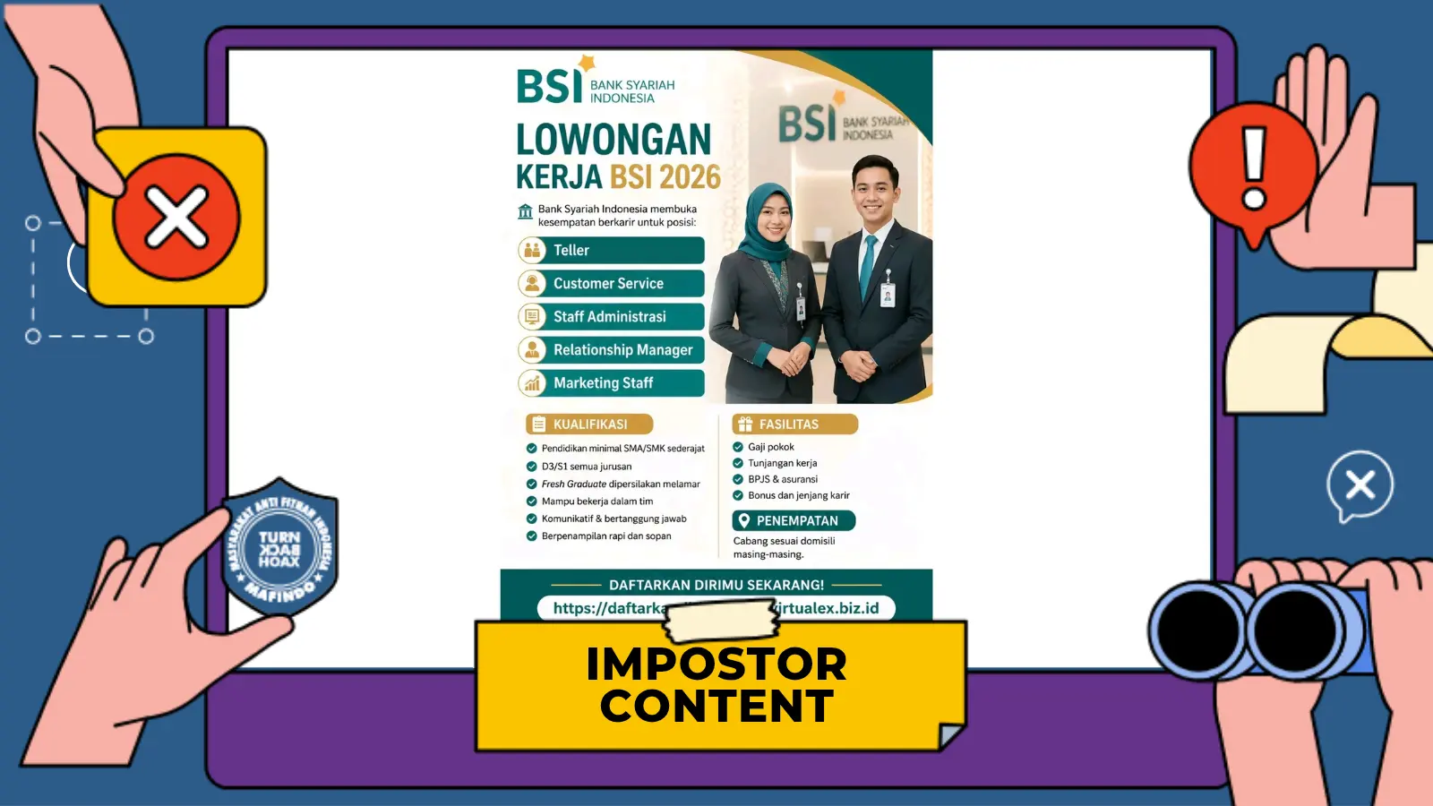 [PENIPUAN] Tautan Pendaftaran Lowongan Bank Syariah Indonesia 2026