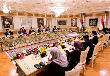 Presiden Prabowo Dijamu Santap Siang Kenegaraan oleh Sultan Brunei di Istana Nurul Iman