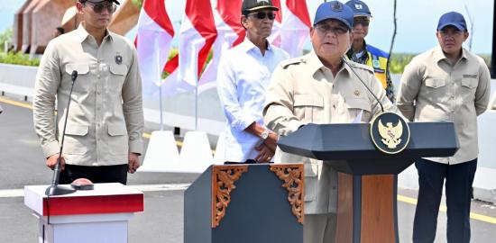 Presiden Prabowo Resmikan Jembatan Kabanaran dan 4 Proyek Infrastruktur Konektivitas Senilai Rp1,97 T