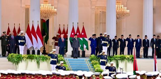 Presiden Prabowo Sambut Raja Yordania dalam Upacara Kenegaraan Penuh Kehormatan