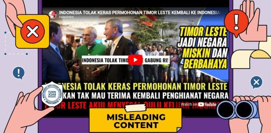 [SALAH] Indonesia Tolak Permintaan Timor Leste Kembali ke NKRI
