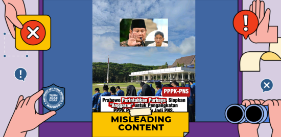 [SALAH] Prabowo Perintahkan Purbaya Siapkan Anggaran Pengangkatan PPPK baParuh Waktu ke Penuh Waktu