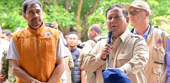 Presiden Prabowo Lanjutkan Kunjungan Peninjauan Ke Lokasi Bencana Bener Meriah
