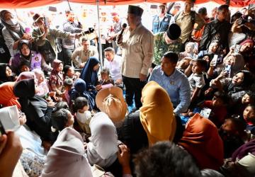 Kunjungan Presiden Prabowo Ke Lokasi Pengungsian di Aceh Tengah