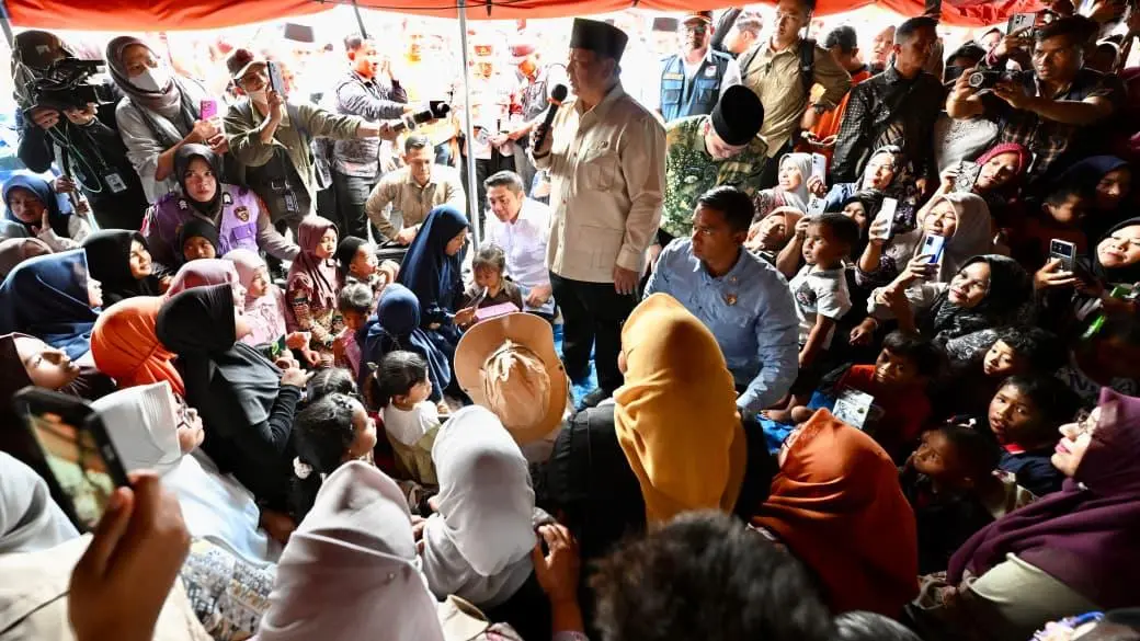 Kunjungan Presiden Prabowo Ke Lokasi Pengungsian di Aceh Tengah