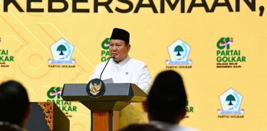 Presiden Prabowo Tekankan Persatuan dan Pelayanan Masyarakat di HUT Golkar