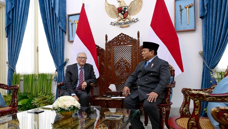 Presiden Prabowo Sambut Bill Gates di Istana Merdeka, Bahas Kerja Sama Strategis