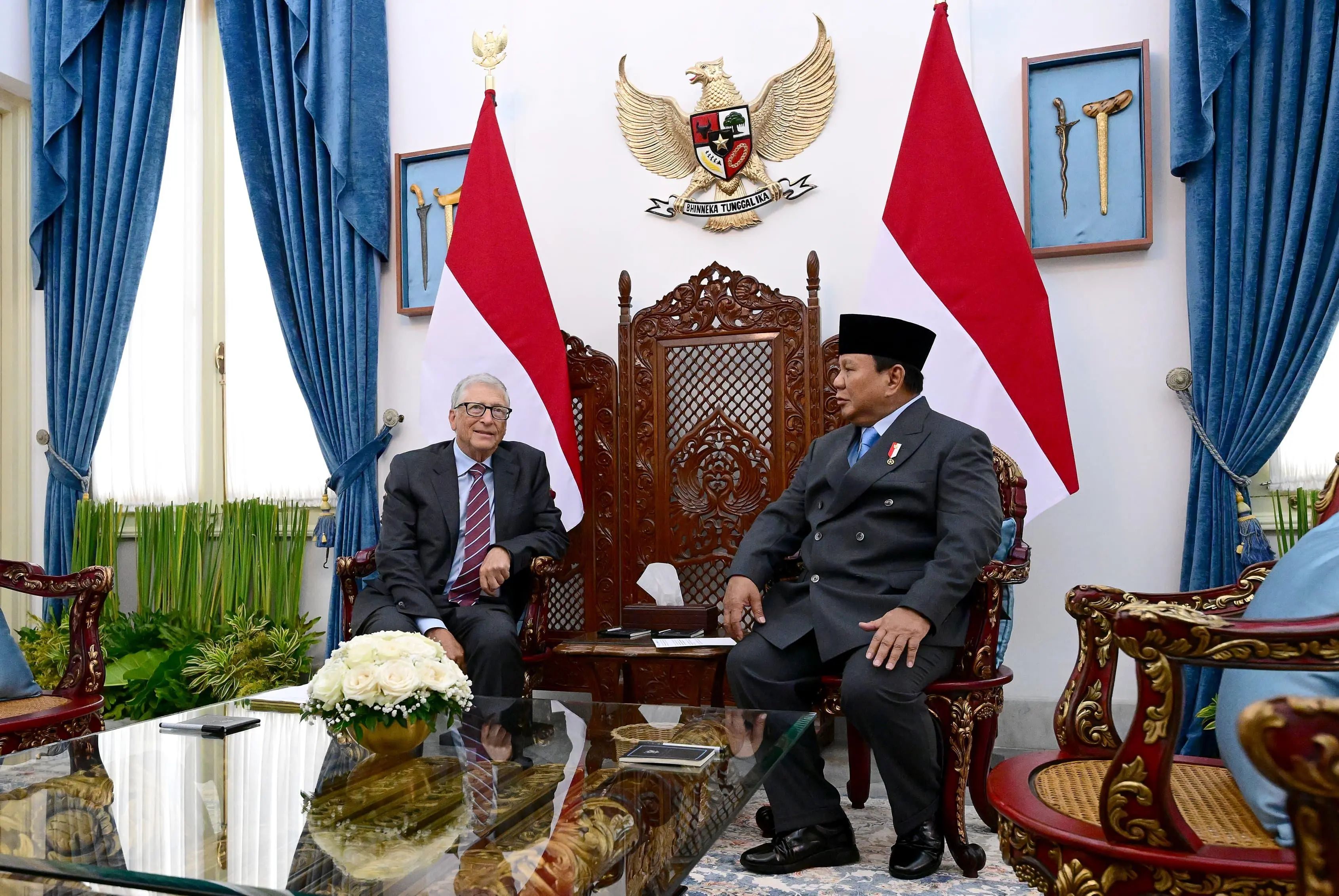Presiden Prabowo Sambut Bill Gates di Istana Merdeka, Bahas Kerja Sama Strategis