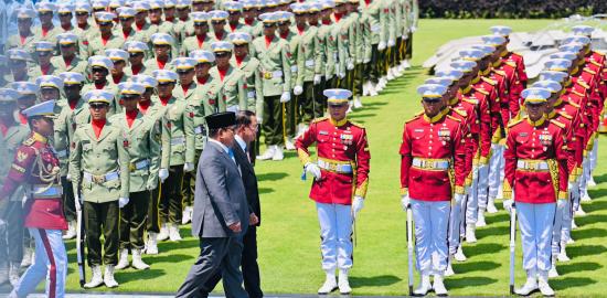 Presiden Prabowo Terima Kunjungan Resmi Presiden Senat Hun Sen di Istana Merdeka