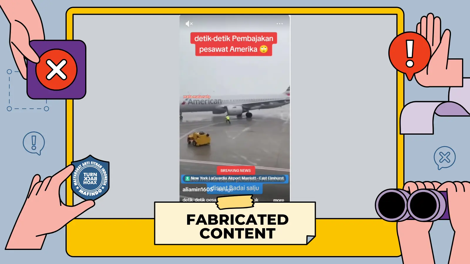 [SALAH] Video “Pembajakan Pesawat AS saat Badai Salju”