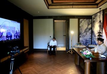 Presiden Prabowo Resmikan Proyek Energi Terbarukan lewat Video Conference