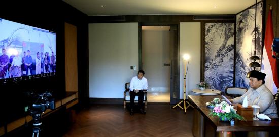 Presiden Prabowo Resmikan Proyek Energi Terbarukan lewat Video Conference