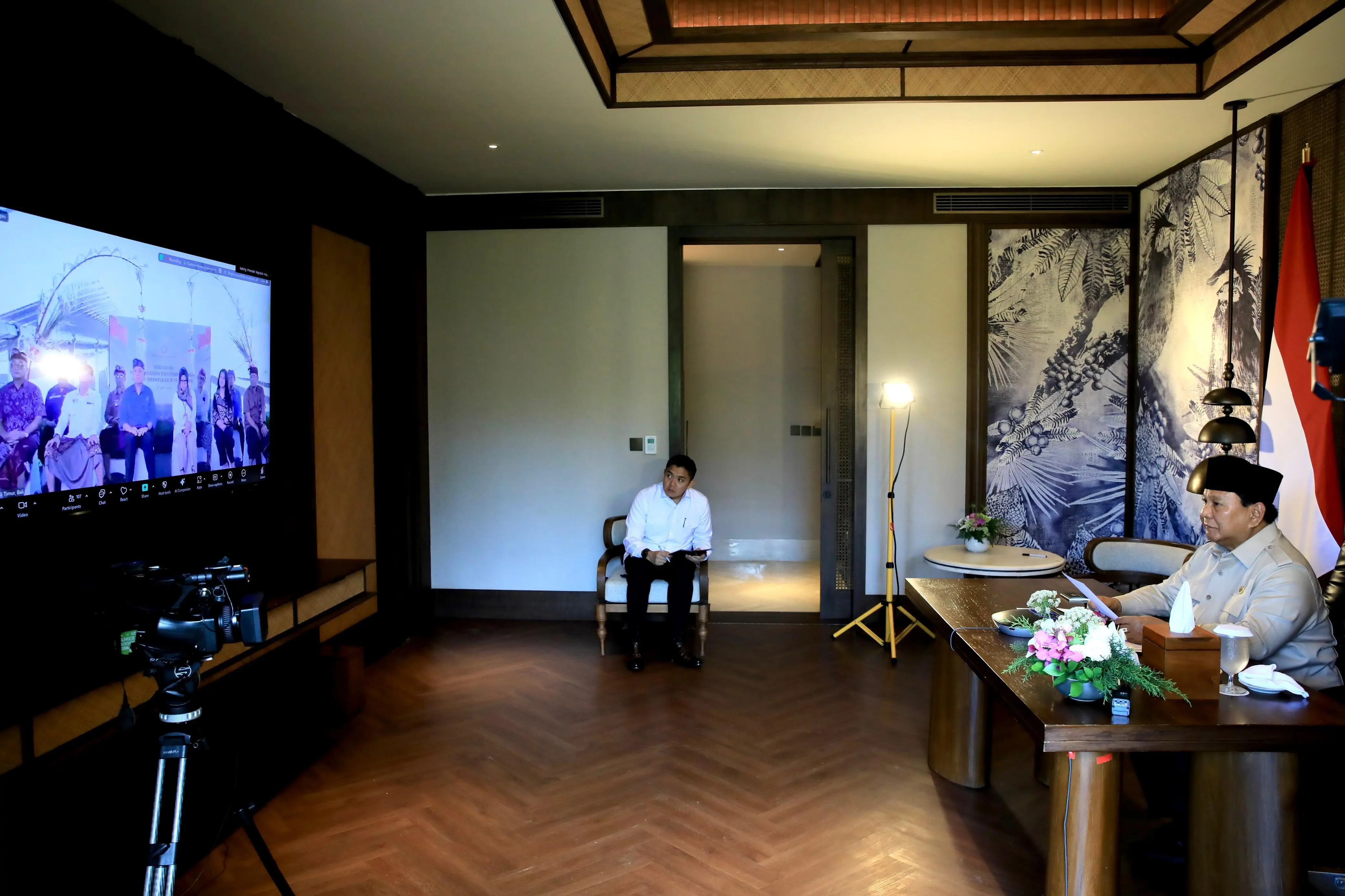 Presiden Prabowo Resmikan Proyek Energi Terbarukan lewat Video Conference