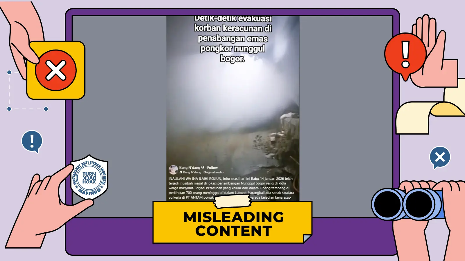 [HOAKS] Ledakan dan Gas Beracun di Tambang Emas PT Antam Tewaskan 700 Orang