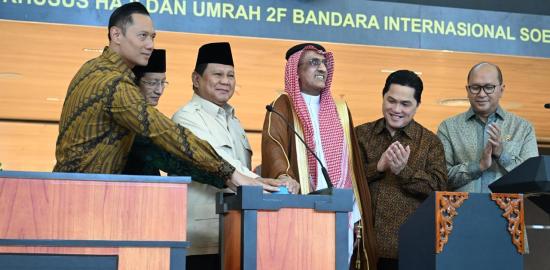 Presiden Prabowo Resmikan Terminal Khusus Haji dan Umrah 2F di Bandara Soekarno-Hatta