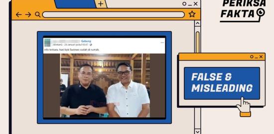 [HOAKS] Foto Bupati Pati Sudewo Berada di Rumah Usai Penangkapan oleh KPK