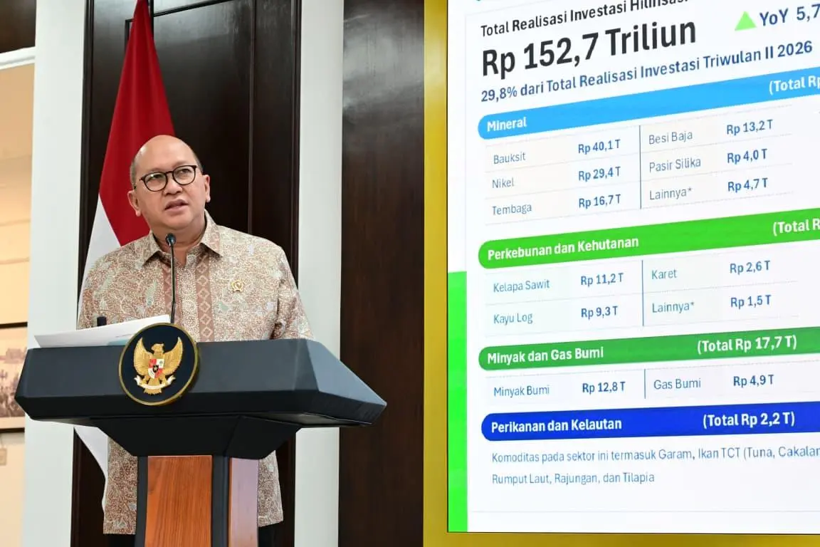 Investasi Triwulan II 2026 Capai Rp511,8 Triliun, Pemerintah Terus Jaga Iklim Investasi