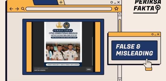 [SALAH] Hoaks, Pendaftaran CPNS Kementrian Imigrasi & Pemasyarakatan