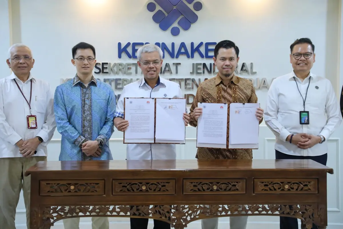 Kemnaker - Huawei Perkuat Sinergi Pengembangan SDM melalui Pendidikan Vokasi dan Industri