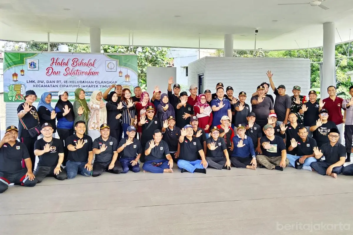 Kelurahan Cilangkap Gelar Halal Bihalal di Waduk Batu Licin