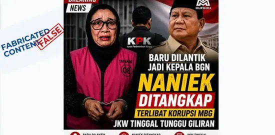 [SALAH] Nanik S Deyang Ditangkap Karena Kasus Korupsi MBG? Cek Faktanya!