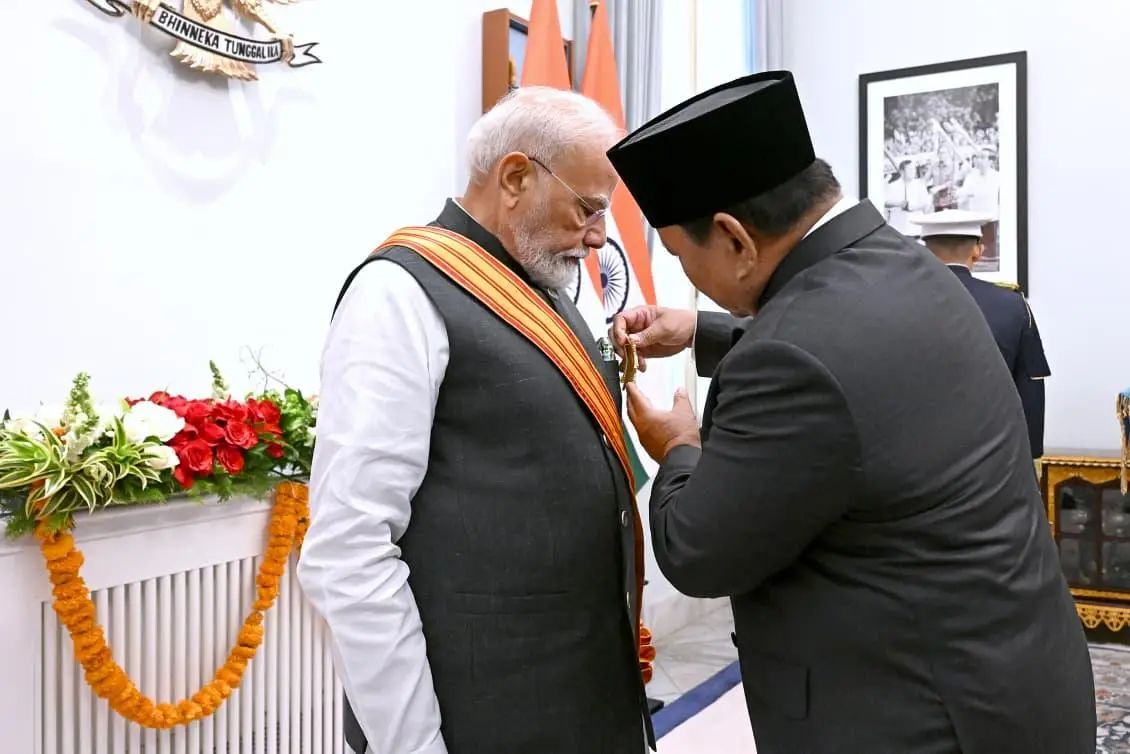 Presiden Prabowo Anugerahkan Bintang Republik Indonesia Adipurna kepada PM Narendra Modi