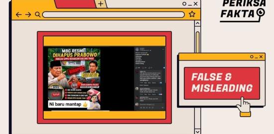[SALAH] Tidak Benar, Prabowo Resmi Hapus MBG, Purbaya Ganti dengan Uang