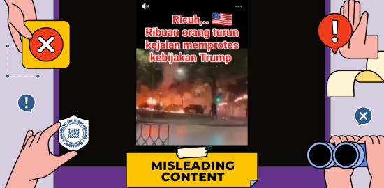 [SALAH] Video “Ribuan Massa Turun ke Jalan Memprotes Kebijakan Trump”