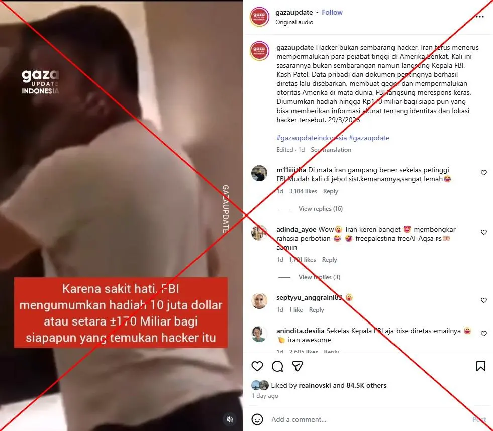 Video Joget yang Diklaim Milik Direktur FBI Kash Patel Ternyata Rekaman Lama Tahun 2020