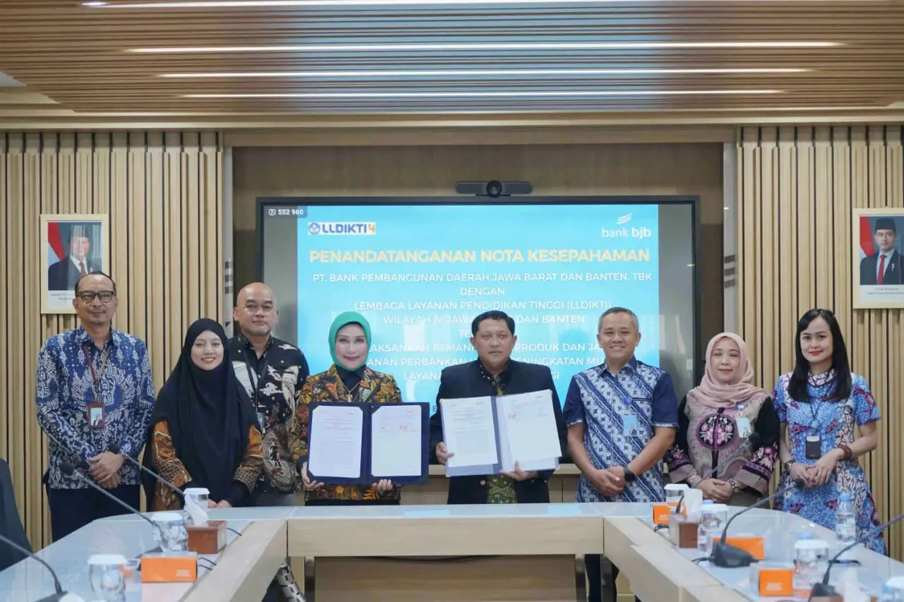 Bank bjb dan LLDIKTI IV Jawa Barat Resmikan Kerja Sama Strategis