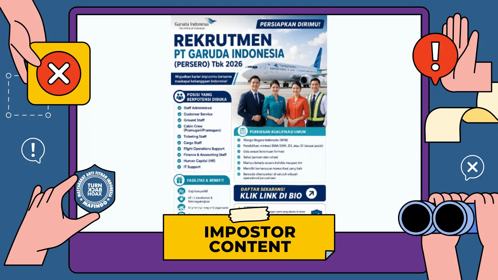 [PENIPUAN] Pendaftaran Lowongan Kerja Garuda Indonesia