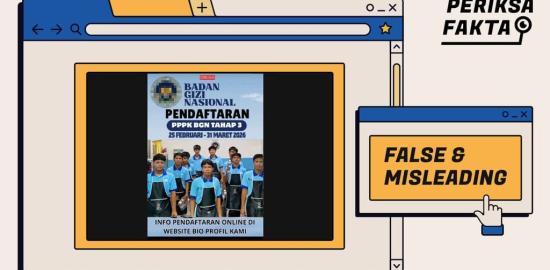 [SALAH] Hoaks Tautan Pendaftaran Rekrutmen PPPK BGN Tahap 3