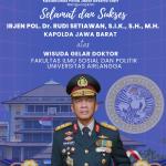 Kapolda Jawa Barat Raih Gelar Doktor di Universitas Airlangga