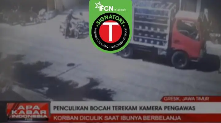 [SALAH] Video CCTV Penculikan Anak di Gresik Jawa Timur