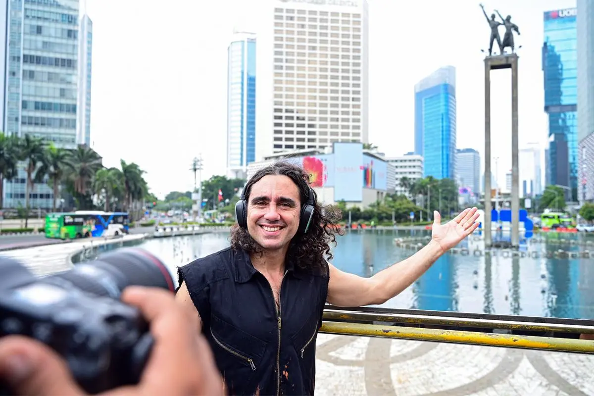 Legenda Sepak Bola Argentina Nikmati Keindahan Jakarta