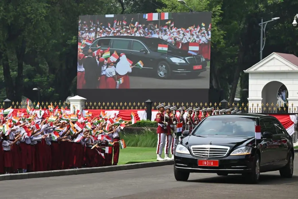 Presiden Prabowo Sambut Kunjungan Kenegaraan PM Modi di Istana Merdeka