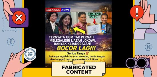 [SALAH] UGM Akui Tidak Pernah Melegalisir Ijazah Jokowi