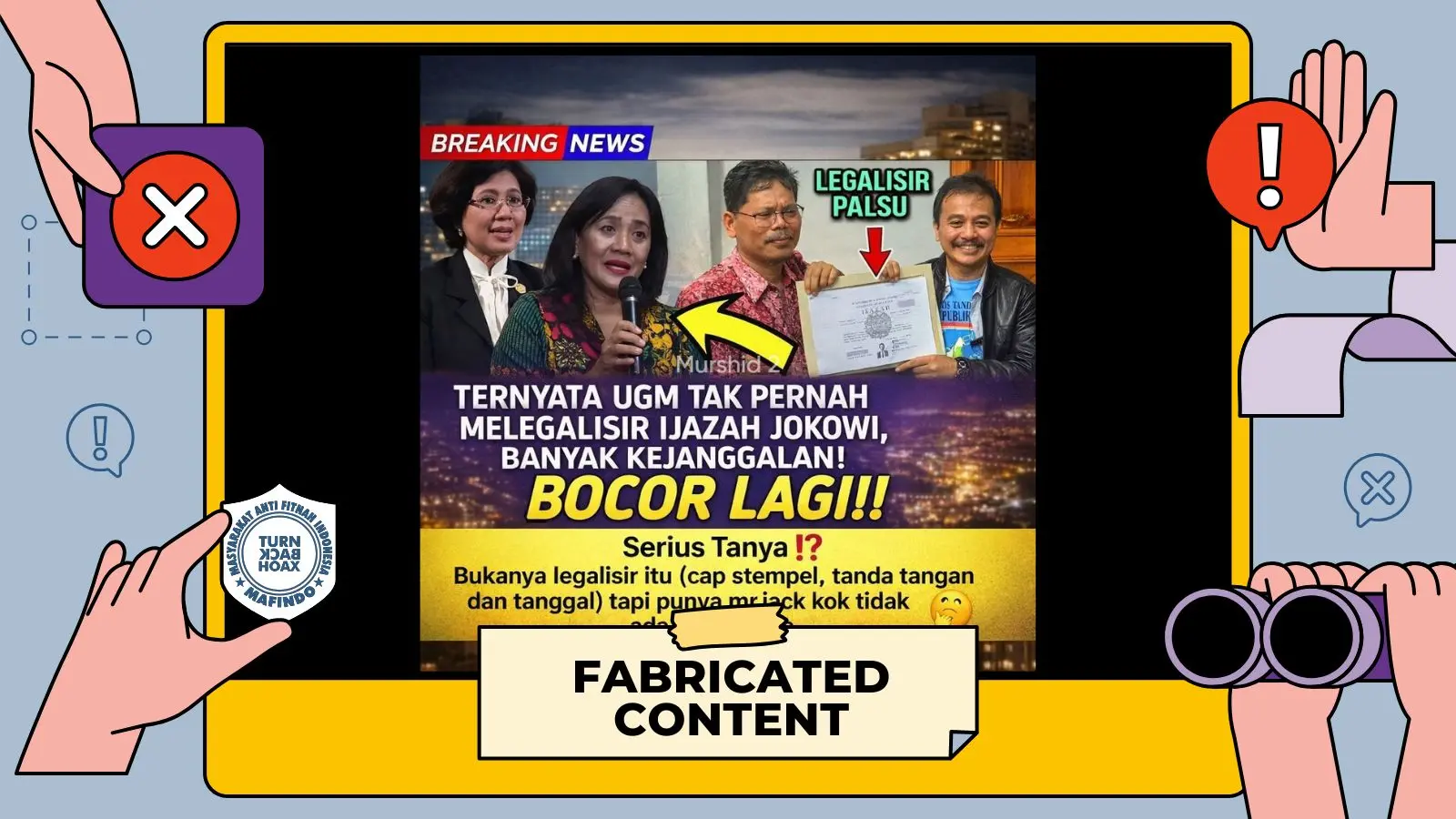 [SALAH] UGM Akui Tidak Pernah Melegalisir Ijazah Jokowi