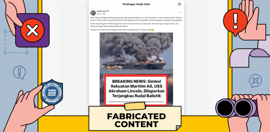 [SALAH] Kapal Indung USS Abraham Lincoln Diserang 4 Rudal Balistik Iran